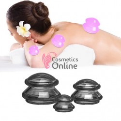 Ventuze de masaj corporal anticelulitic sau terapeutic, set 3 bucati Negre din silicon cod 25804